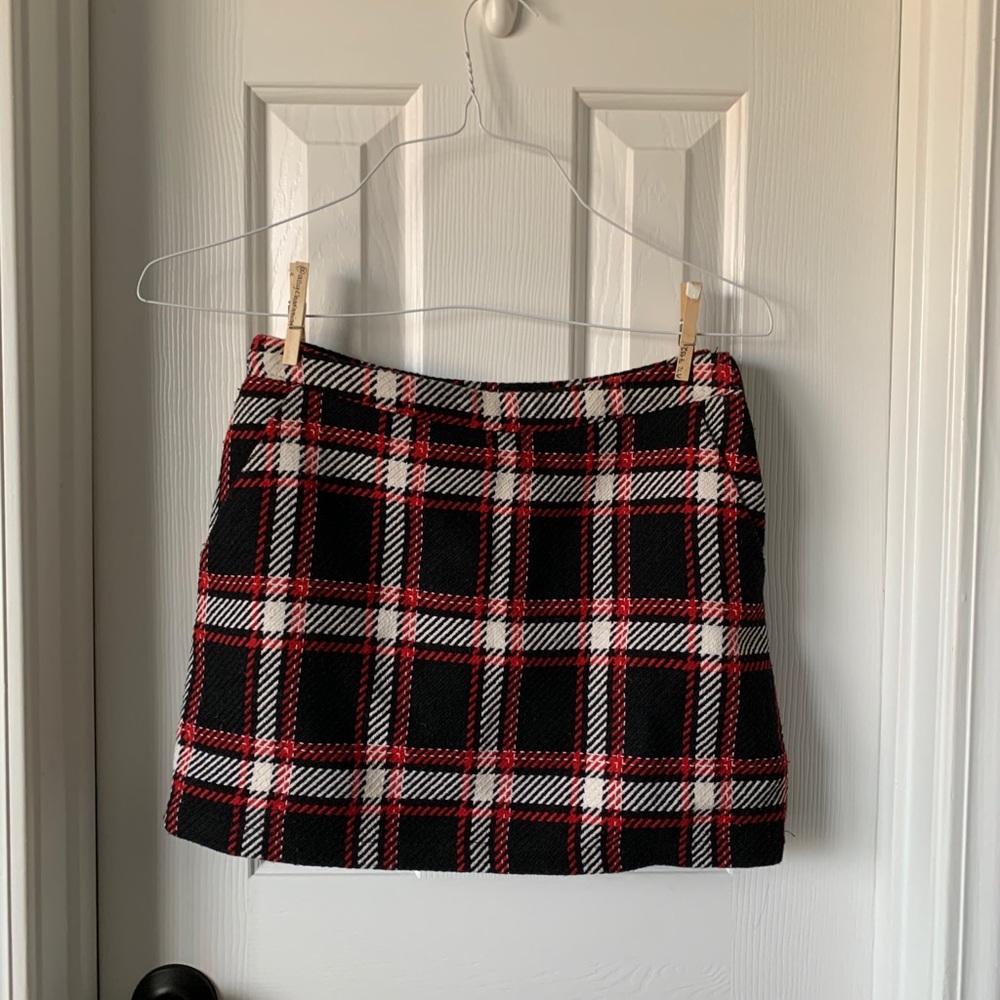wool plaid miniskirt